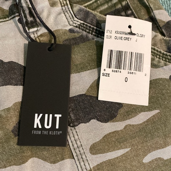 Kut from the Kloth Alice Camo Cutoff Denim Shorts - Picture 2 of 8